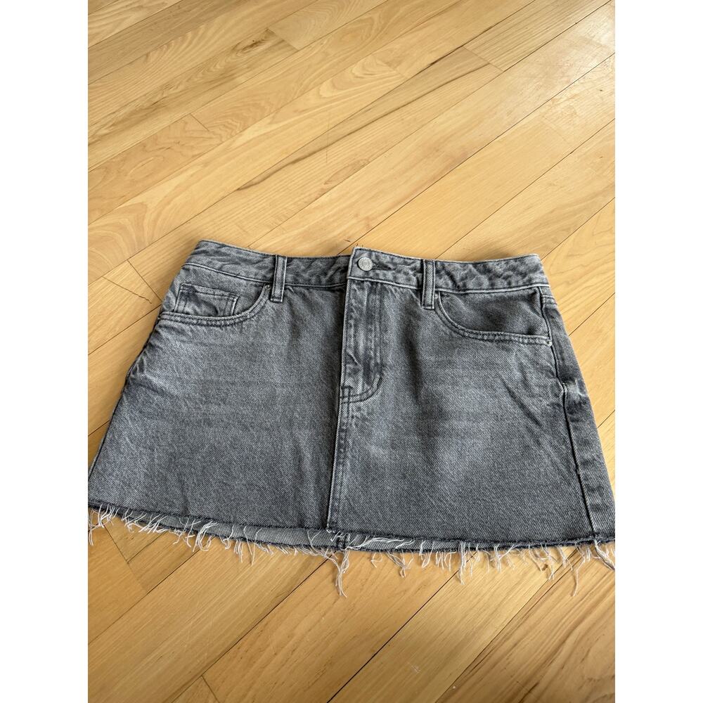 Pacsun Gray Washed Denim Skirt